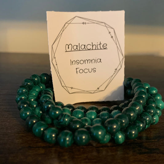 Malachite gemstone bracelet