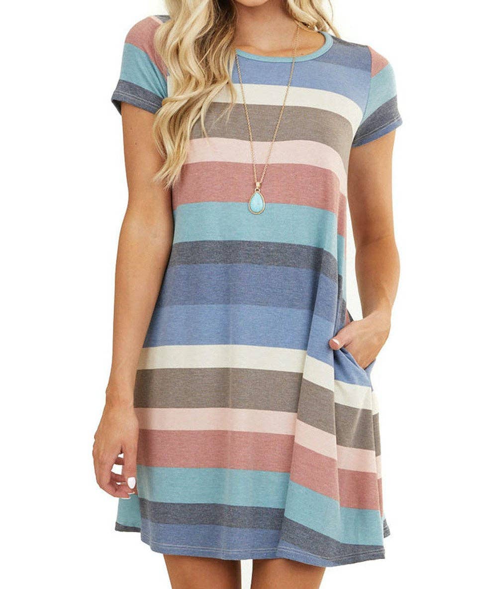 Multi Stripe Pocket Dress