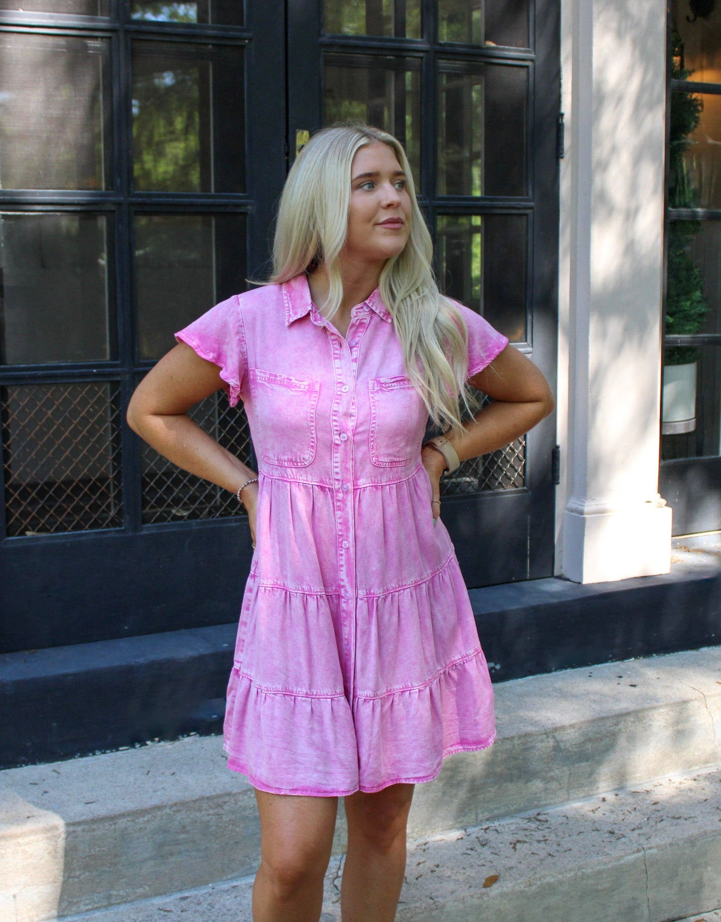 Pink Mineral Wash Dress May.