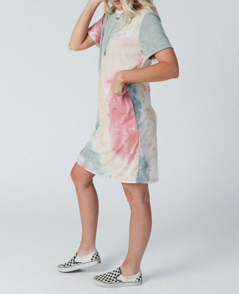 Watercolor Tie Dye Tee Dress