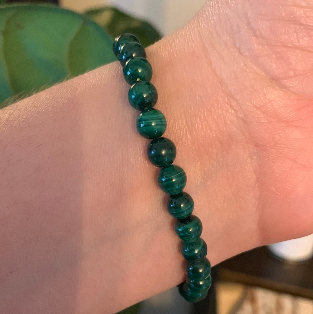 Malachite gemstone bracelet