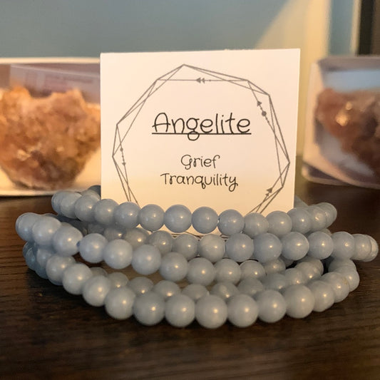 Angelite gemstone bracelet