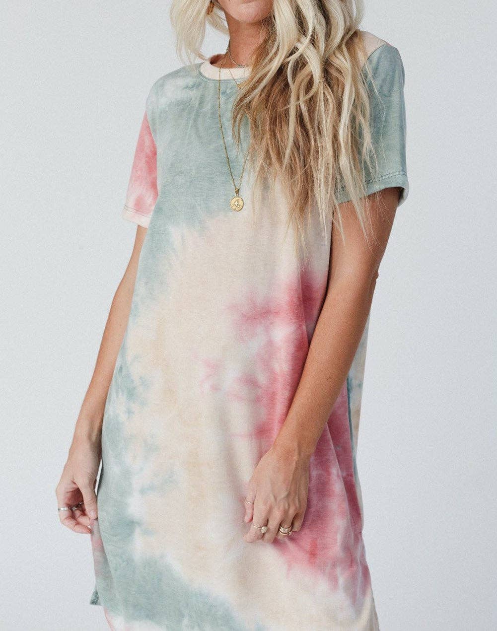 Watercolor Tie Dye Tee Dress